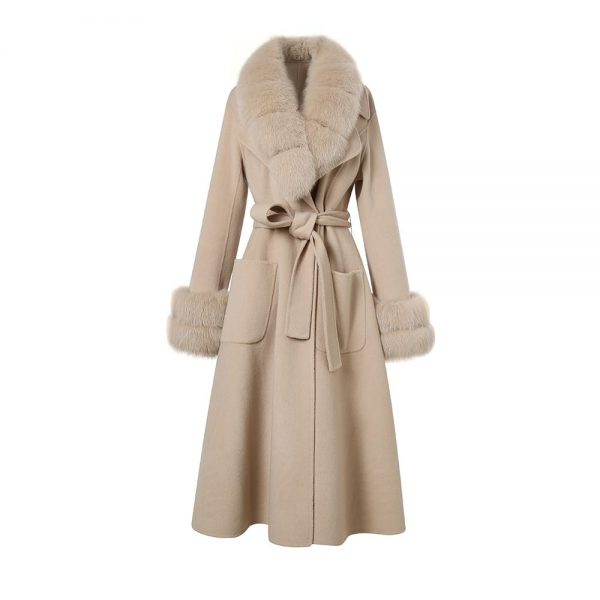 Penelope Wool x Fox Fur Trim Coat