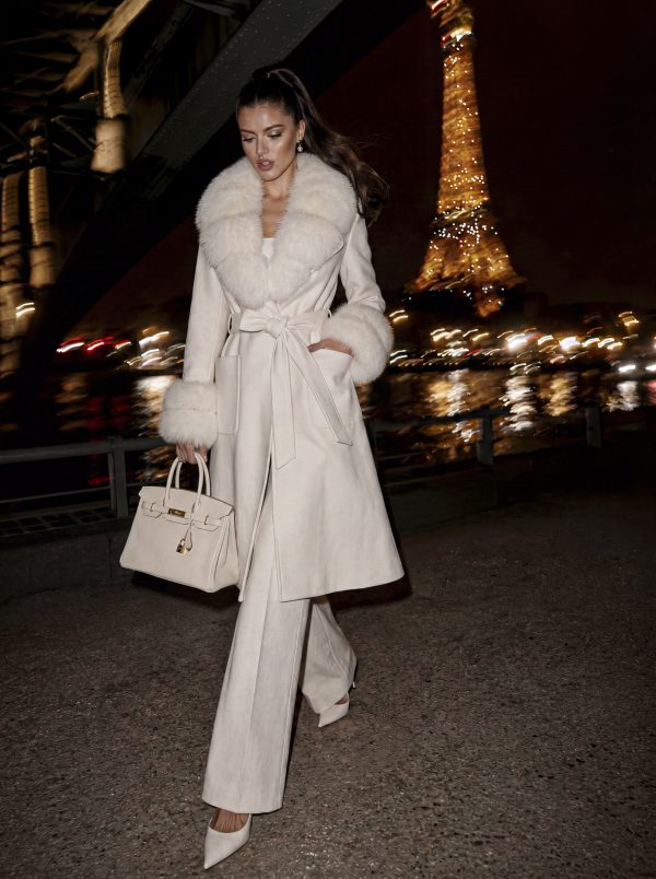 Penelope Patent Leather x For Fur Trim Coat «