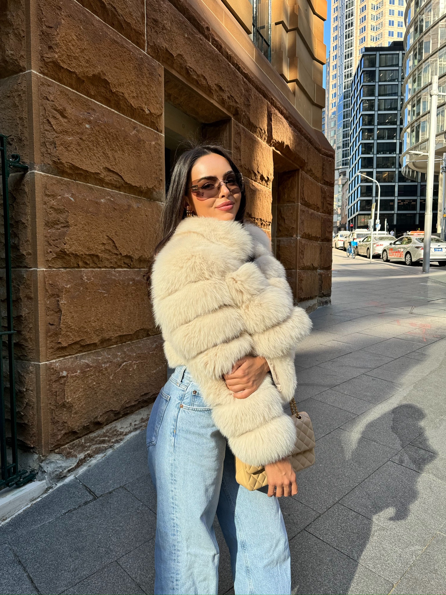 Florence Fox Fur Nude “Crop Style”