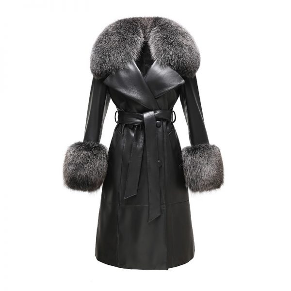 Sage Leather x Fox Fur Trim