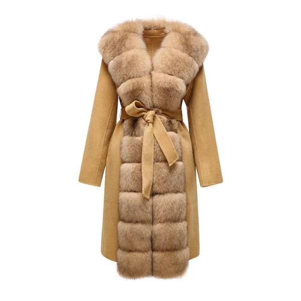 Savannah Cashmere x Fox Fur Trim