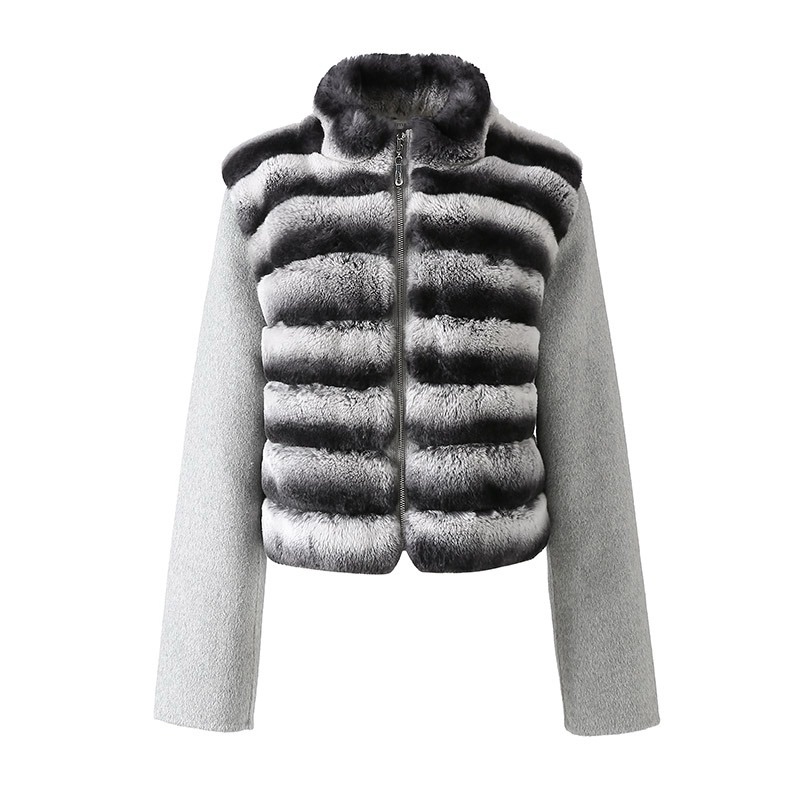 Leila rabbit fur x wool