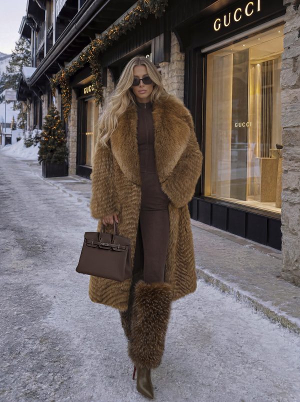 Celine Fox Fur Chocolate